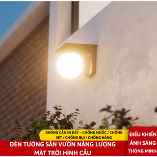 Đèn Gắn Tường Năng Lượng Mặt Trời, Đèn Sân Vườn 3 Màu Led Chống Nước, Tiết Kiệm Điện BH 1 Năm