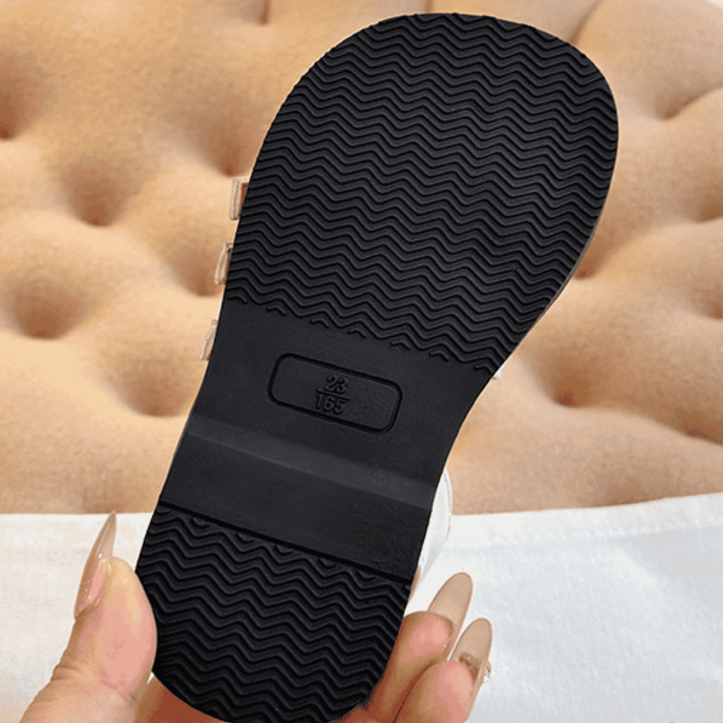 [M093] Dép Sandal Bé Gái, Dép Quai Hậu Cho Bé, Giày Đế Bệt Quai Dán Tiện Lợi Da Mềm Đi Chơi Đi Học TH Kids