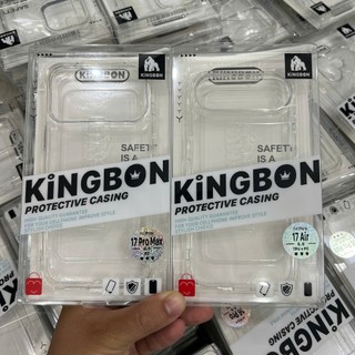 Ốp IPHONE KiNGBON LƯNG meka Cứng Viền Dẻo Trong Suốt Không ố màu đủ mã iPhone 12 Đến 17 Pro Max