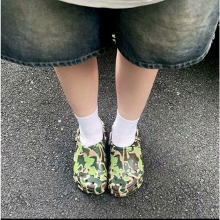 (HOT TREND) (Đặt tăng 1 size) Dép sục Cr x Bape Camo quai hậu nam nữ nguyên khối, không thấm nước - Hỗ trợ đổi size