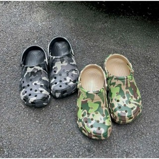(HOT TREND) (Đặt tăng 1 size) Dép sục Cr x Bape Camo quai hậu nam nữ nguyên khối, không thấm nước - Hỗ trợ đổi size