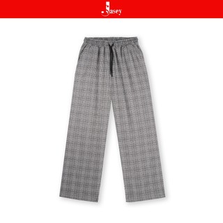 Quần nữ kẻ hot trend Jasey, quần nữ cạp chun chất cotton dễ phối đồ mã 5504
