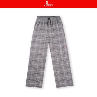 Quần nữ kẻ hot trend Jasey, quần nữ cạp chun chất cotton dễ phối đồ mã 5504