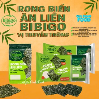 [Hàng mới] Rong biển ăn liền Bibigo vị truyền thống/ muối hồng/ BBQ - 3 lốc /6 lốc /9 lốc /12 lốc