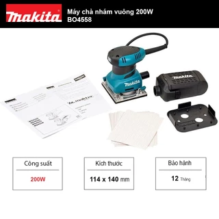 Máy chà nhám vuông 200W Makita BO4558 (Chính hãng - Bảo hành 12 tháng)