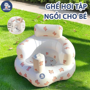 Ghế Hơi Tập Ngồi Cho Bé Cao Cấp GutyKids Tích Hợp Bơm Khí, Chất Liệu Cao Cấp, Chống Trơn Trượt, Dễ Dàng Mang Theo