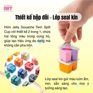 [Hỏa tốc HCM] [SIÊU HOT] Bộ màu Gouache Himi Sinh Đôi Himi Twin Split Cup 36/48 Màu