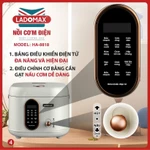 Nồi Cơm Điện tử 1,8LThông Minh Ladomax HA-8818 Inox điều khiển cơ - cảm ứng Công Suất 860W, Lồng Niêu Inox SUS 304 — ảnh 4