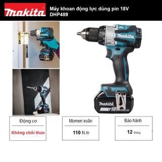 Máy khoan động lực dùng pin 18V Makita DHP489 | Makita Việt Nam