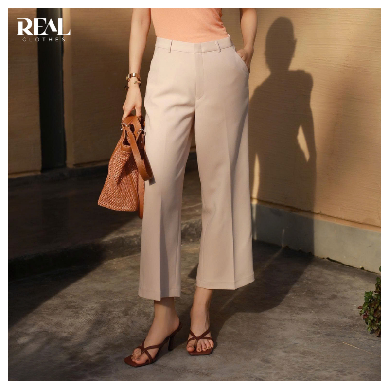 Quần lửng ống rộng culottes REAL CLOTHES (tổng hợp màu), vải Tuyết Hàn cao cấp, ít nhăn, co giãn nhẹ