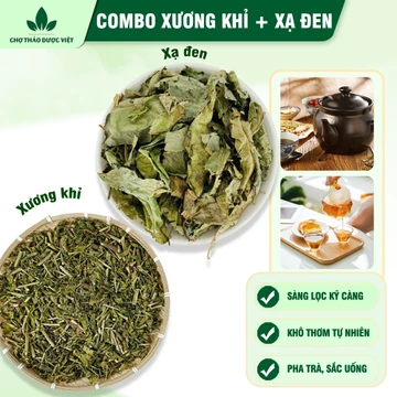 Combo xương khỉ, xạ đen khô, trà cây bìm bip xạ đen, combo mỗi loại 500g, thơm, sạch