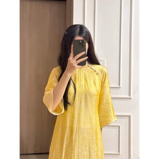 Áo Dài Tết Xuân Thì Tằm Óng Cao Cấp – Áo Dài Cách Tân Dáng Suông Nữ Duyên Dáng - Áo dài Phương Linh
