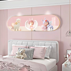 Tranh Giấc Ngủ Ngọt Ngào Cho Bé Gái Tráng Gương Cao Cấp - OHA Decor