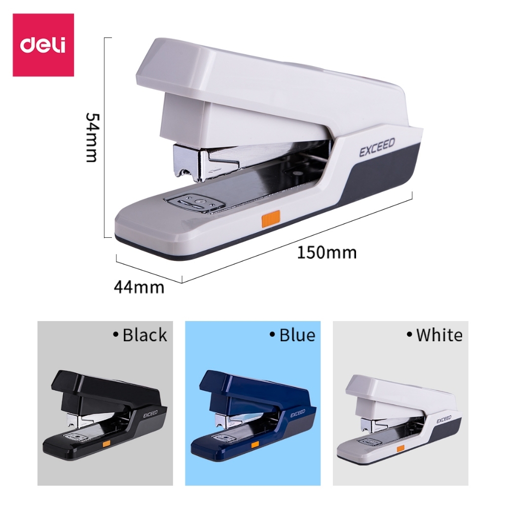 Dập ghim trợ lực kim bấm số 12 học sinh văn phòng Deli 50 trang, giảm 70% lực, không tốn sức, nhỏ gọn, tiện lợi