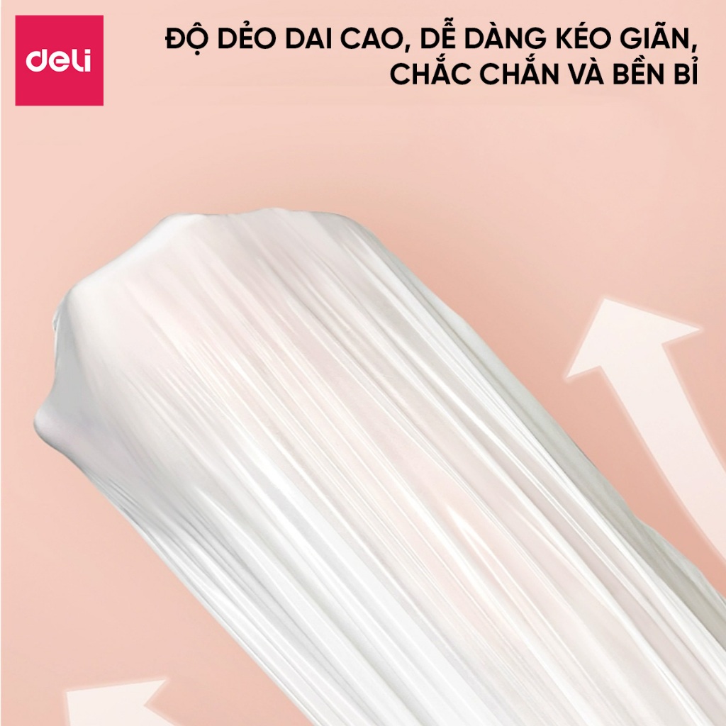 Cuộn Túi Rác Dây Rút Deli Chất Liệu Dày Dặn, Dai, Không Rò Rỉ Chống Rách cho thùng rác 10L 15L 20L Gia Đình/Văn Phòng