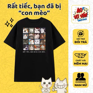 Áo Thun Con Mèo Chất Vải Dày Dặn - Mềm Mịn - Không Xù Lông Áo Phông Dễ Phối Đồ New Ss2025