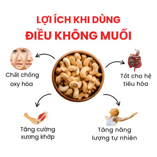 Hạt Điều Không Muối Việt Nam Dan D Pak I Cashews Unsalted I 250g