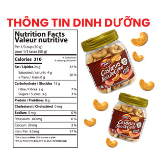Hạt Điều Không Muối Việt Nam Dan D Pak I Cashews Unsalted I 215g