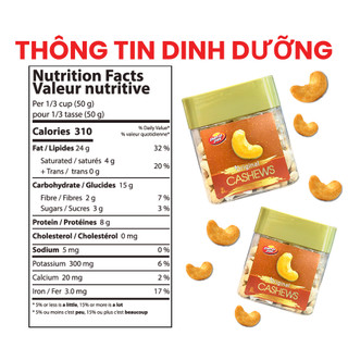 Hạt Điều Không Muối Việt Nam Dan D Pak I Cashews Unsalted I 250g
