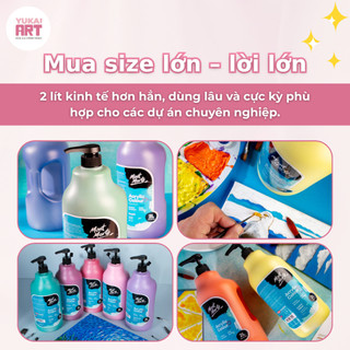 [Hỏa tốc HCM] Màu Acrylic Mont Marte Signature Dạng Bình 2 Lít Có Vòi Chiết