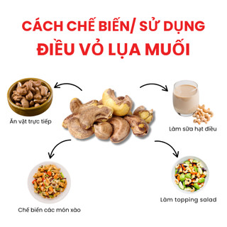 Hạt Điều Vỏ Lụa Muối Việt Nam Dan D Pak I Cashews Salted Crispy I 250g