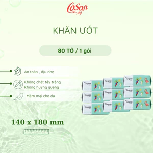 Khăn giấy ướt KINGESS cao cấp, an toàn làn da, không mùi, không parabens, 80 tờ/ gói