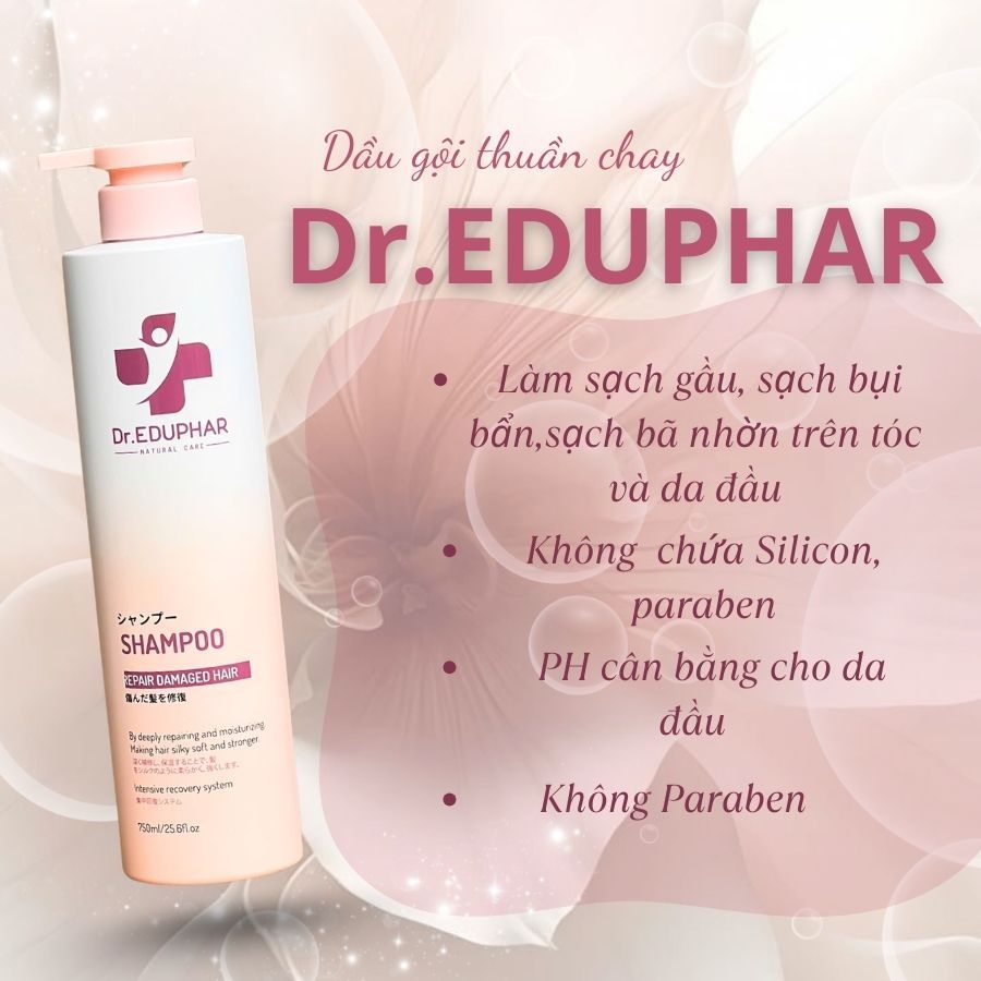 Cặp Gội Xả Dr.EDUPHAR Collagen 750ml | Hỗ Trợ Phục Hồi Tóc Khô Xơ, Dưỡng Mềm Mượt Chuẩn Salon