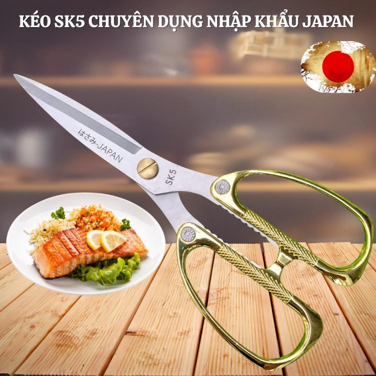 Kéo SK5 Japan kéo cắt thịt,cắt vải, giấy bằng thép trắng không gỉ