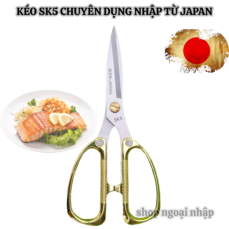 Kéo SK5 Japan kéo cắt thịt,cắt vải, giấy bằng thép trắng không gỉ