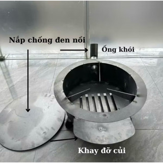 Bếp củi thông minh 50cm (Thép dày loại 1) -Đa năng, chống khói, bền bỉ, dễ vệ sinh