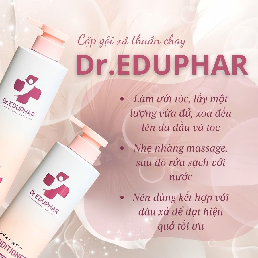 Cặp Gội Xả Dr.EDUPHAR Collagen 750ml | Hỗ Trợ Phục Hồi Tóc Khô Xơ, Dưỡng Mềm Mượt Chuẩn Salon