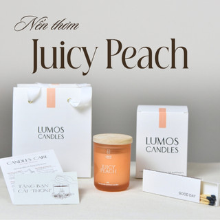 Nến Thơm Juicy Peach Quà Tặng Cao Cấp Hương ĐÀO Mùi Quả Ngọt [Kèm Túi Thiệp] Cho Phòng Vừa Và Nhỏ