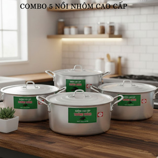 [Kho sỈ] BỘ NỒI NHÔM CAO CẤP 16CM-18CM-20CM-22CM-24CM - HHome