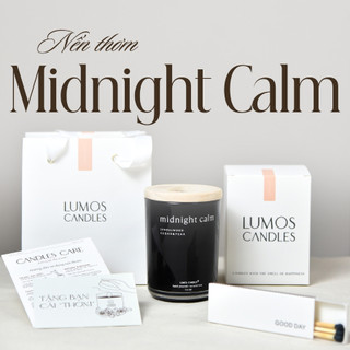 Nến Thơm Midnight Calm Quà Tặng Cao Cấp Hương TOBACO VANI Sang Trọng [Kèm Túi Thiệp] Cho Phòng Vừa Và Nhỏ