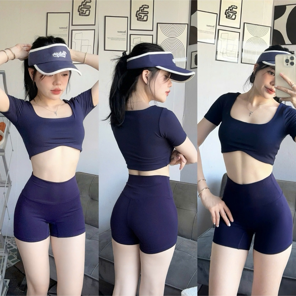 Áo Croptop Vạc V Thể Thao C3 Kèm Mút HOTHISPORT