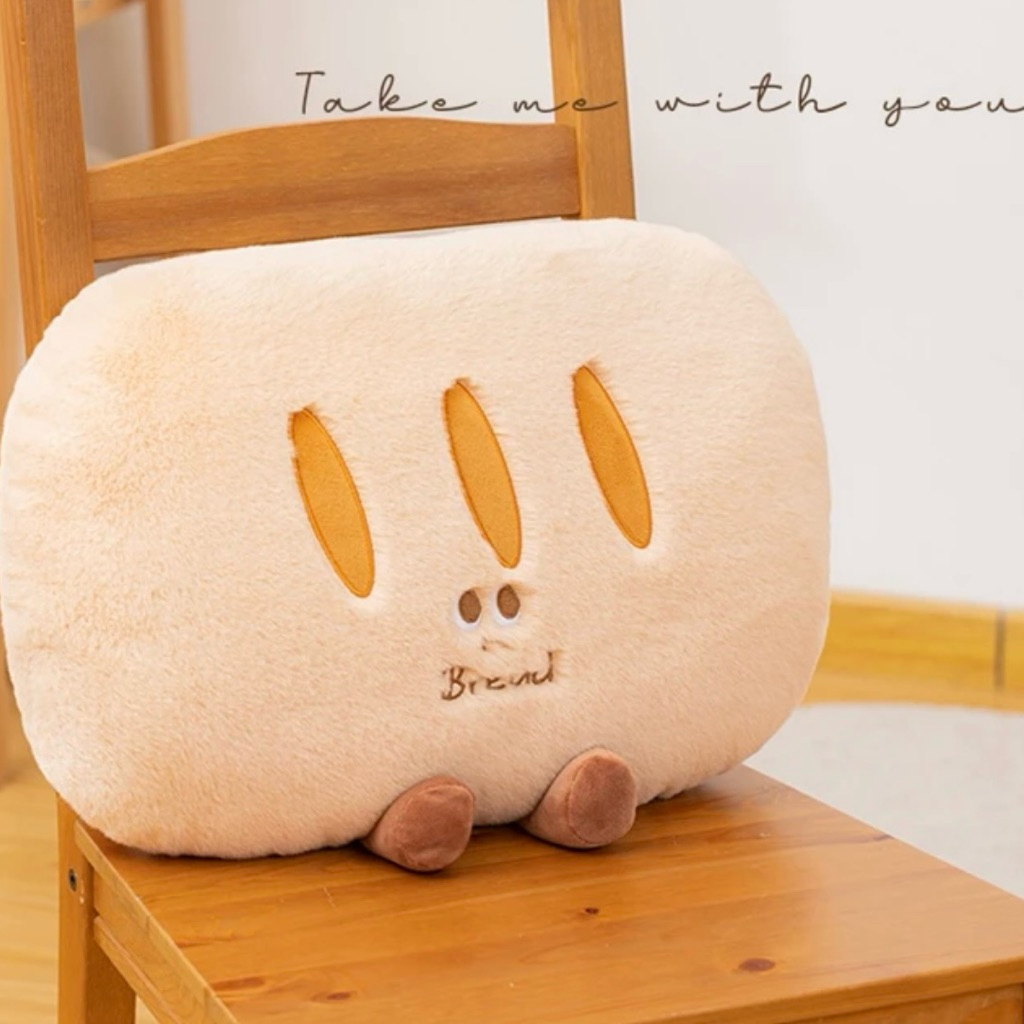 Gối Ôm Ngủ Kèm Mền du Lịch Đệm Ngồi Tựa Lưng Bánh Quy Cookie Croissant Gấu Thú Bông Quà Tặng Êm Ái Dễ Thương