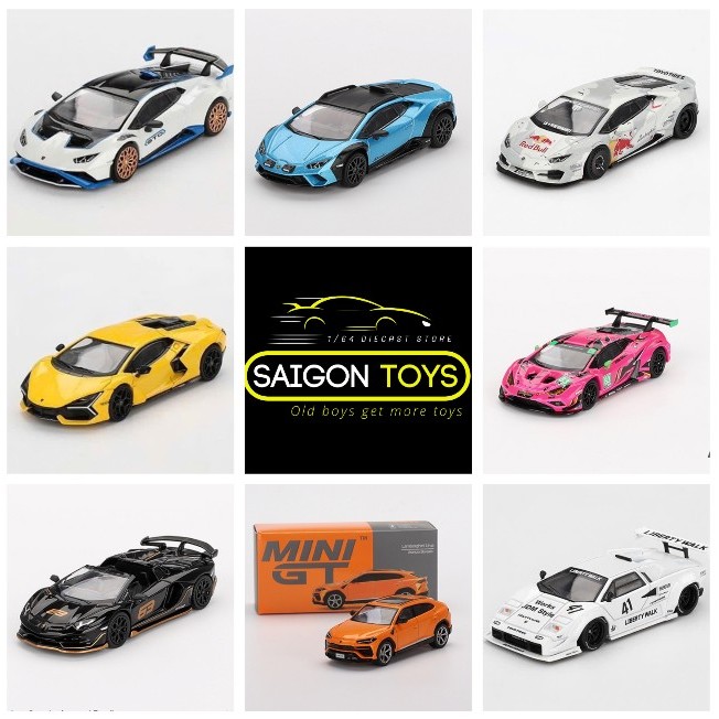 Saigontoys - MiniGT Lamborghini Huracan; SVJ Urus; countach