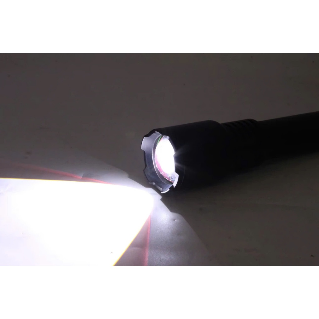 Đèn Pin Sạc Siêu Sáng Hợp Kim Nhôm Bóng Led Trắng Sử Dụng Pin 3.7V Có Zoom Cao Cấp