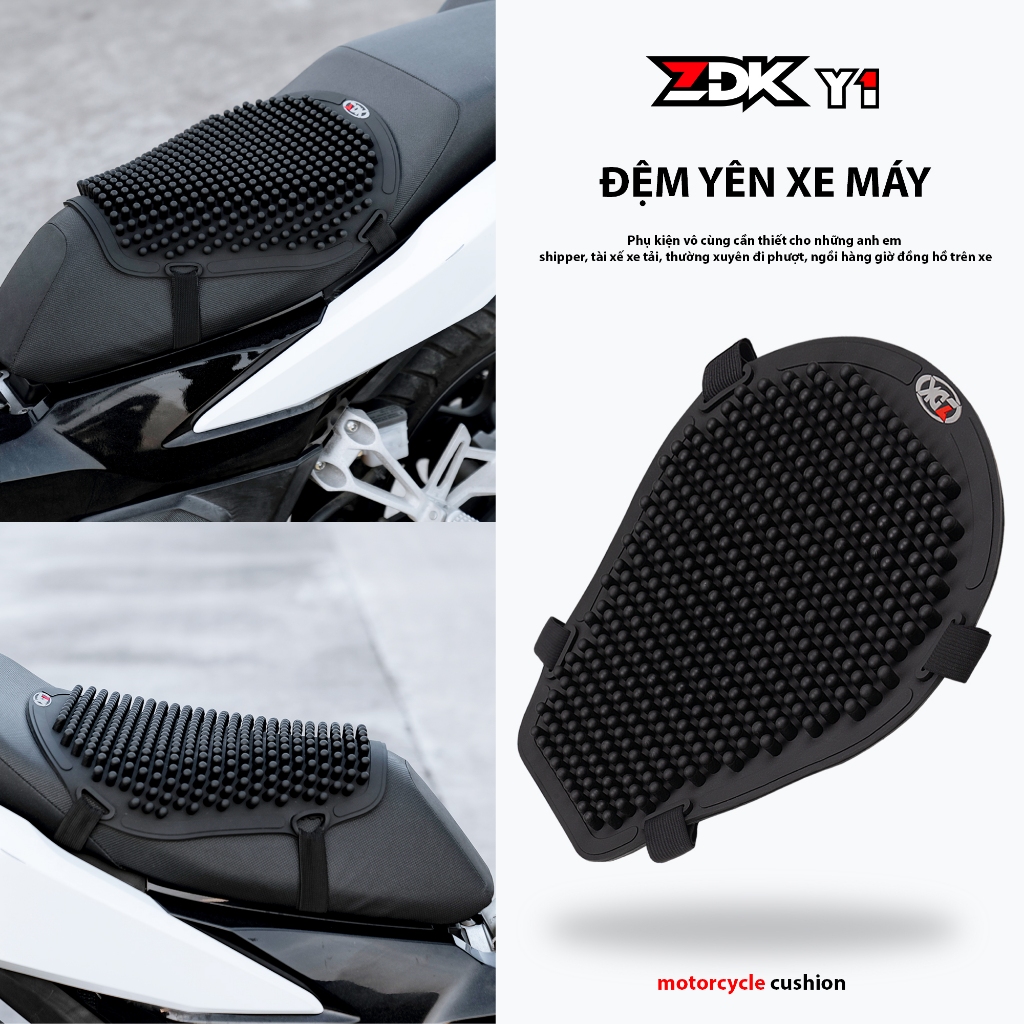 Đệm lót bọc yên xe máy ZDK Trước Y1 silicon mềm mại êm ái chống ê mông đi xe máy thường xuyên hàng ngày