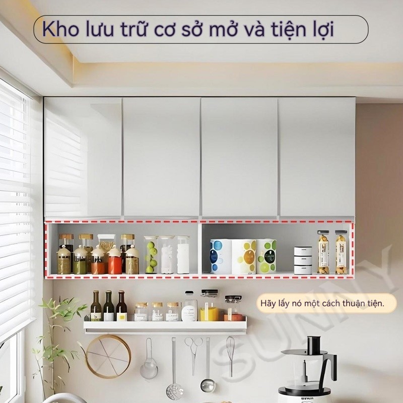 SUNNY Tủ treo tường nhôm kính nâng cấp bền đẹp chống ẩm mốc tiết kiệm không gian nhà bếp