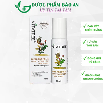 Keo ong xịt họng vitatree super propolis spray complex with manuka 15+ 30ml Healthy Care Quatangme1. Hàng nhập khẩu