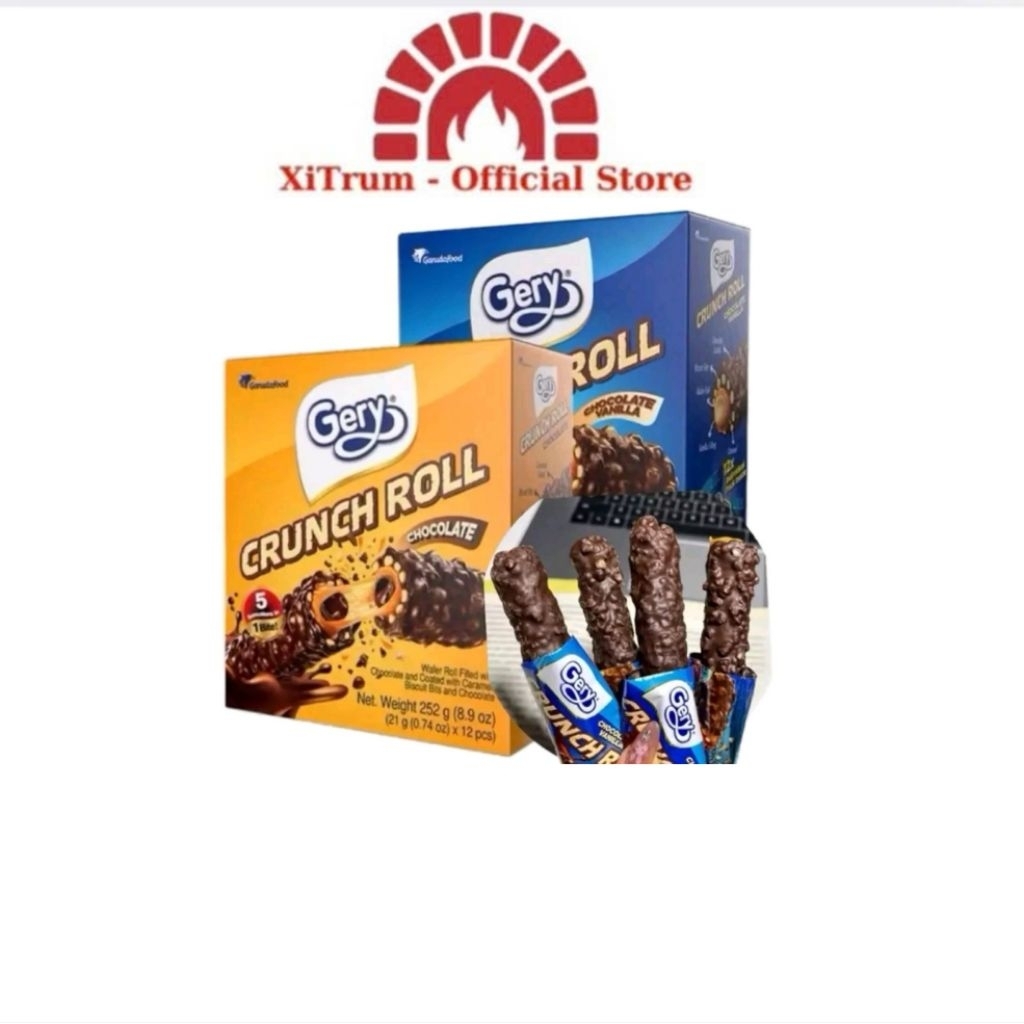 Bánh Gery Crunch Roll Socola & Vani ( Hộp 299gr 13 thanh ) | Shopee ...