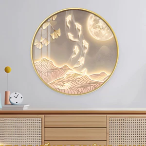 Tranh Tròn Cửu Ngư Quần Hội Thu Hút Tài Lộc Tráng Gương Cao Cấp - OHA Decor