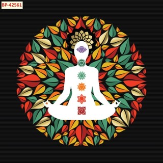 Tranh dán tường phòng tập yoga, decor phòng tập yoga, tranh dán tường 3D in trên chất liệu vải lụa (tặng kèm keo dán)