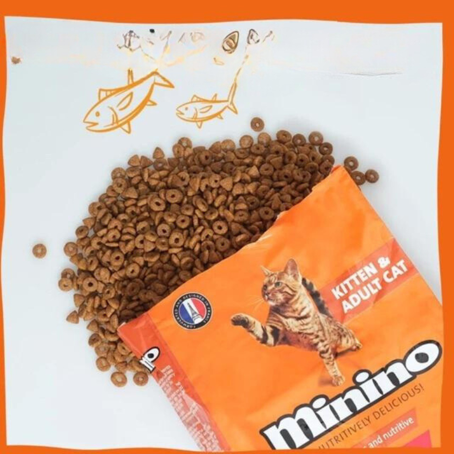 Hạt Cho Mèo Minino Vị Cá Ngừ Cho Mọi Lứa Tuổi Tăng Cường Hệ Miễn Dịch, Gói 480g Và 1.3kg