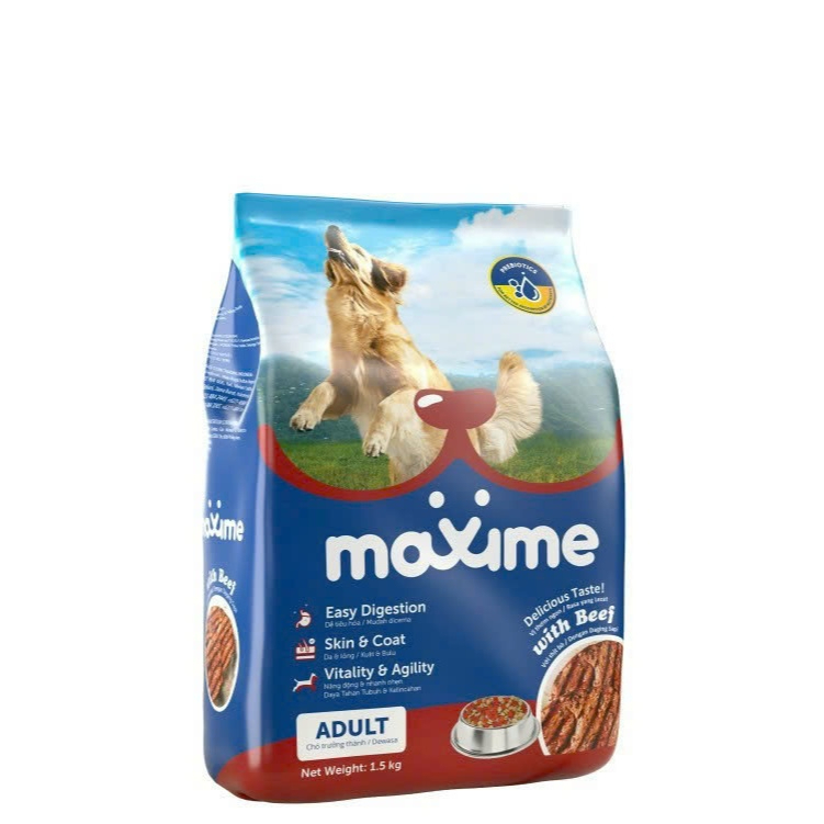 THỨC ĂN HẠT CHO CHÓ LỚN MAXIME VỊ BÒ GÓI 1.5KG