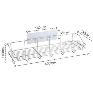 Kệ 6 móc bằng inox nhà bếp treo tường, kệ đựng gia vị phòng bếp đa năng có móc treo đồ tiện dụng không cần khoan đục.