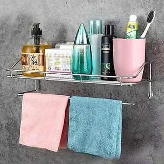 Kệ 6 móc bằng inox nhà bếp treo tường, kệ đựng gia vị phòng bếp đa năng có móc treo đồ tiện dụng không cần khoan đục.