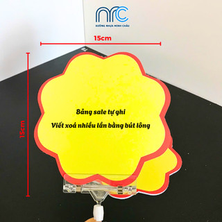 Combo 2 Bảng ghi chú giá, Bảng giảm giá hoa vàng, Bảng giá tự ghi cho cửa hàng siêu thị