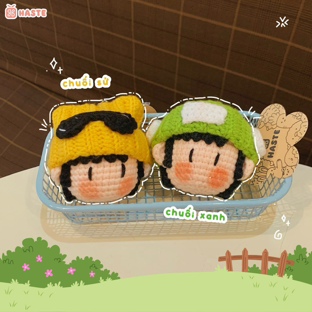 Móc Khoá Len Cô Bé Mùa Đông Unisex Đội Nón Handmade Dễ Thương